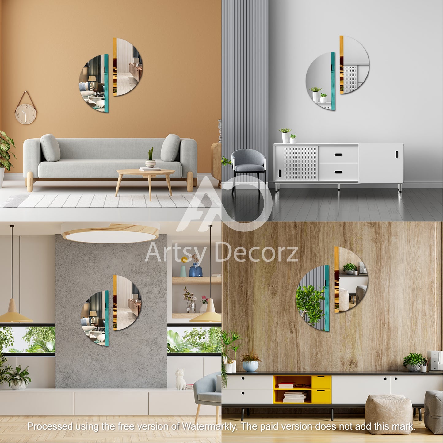 Abstract Mirror Wal Decor